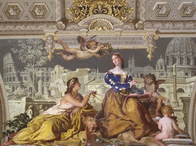 Decke der Galerie der Kandelaber von Ludovico Seitz